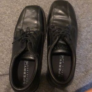 Black sperry dress shoes!
